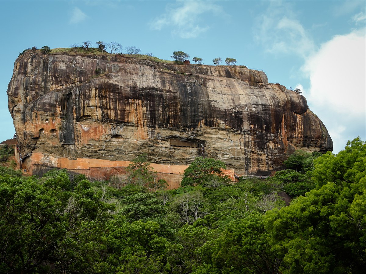Sigiriya Lion Rock rising above the jungle, Sri Lanka