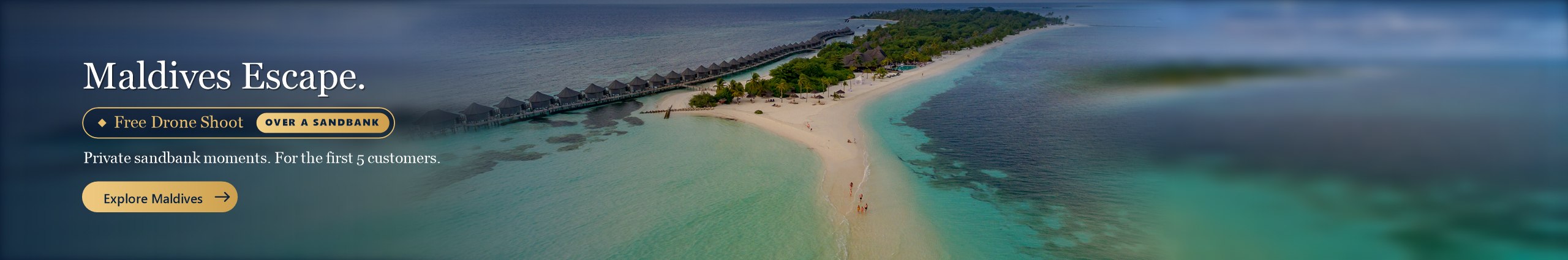 Maldives Escape. Free drone shoot over a sandbank. Private sandbank moments, for the first 5 customers. Explore Maldives. WhatsApp IKOU MARE +91 97412 71010. Maldives, no ordinary destination.