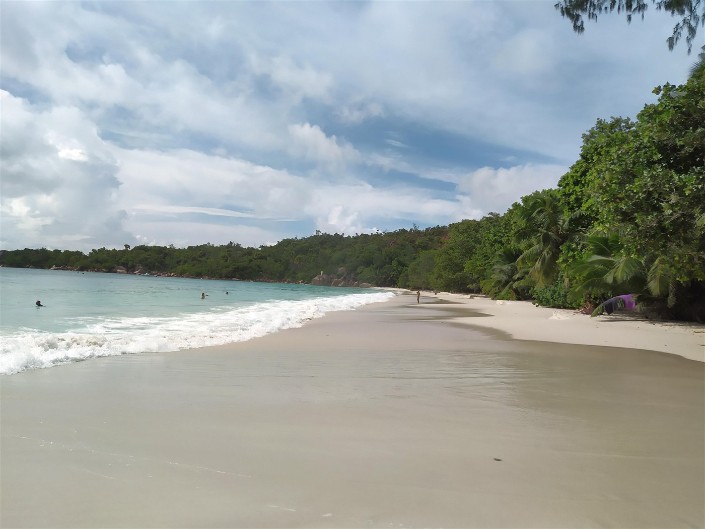 Anse Lazio beach with white sand and turquoise water, Praslin, Seychelles
